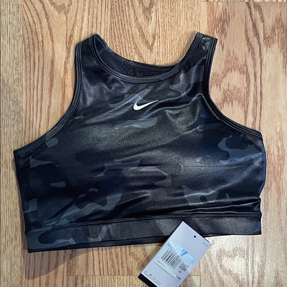 Nike Dri-FIT Swoosh Shine High-Neck Sports Bra - Picture 3 of 4